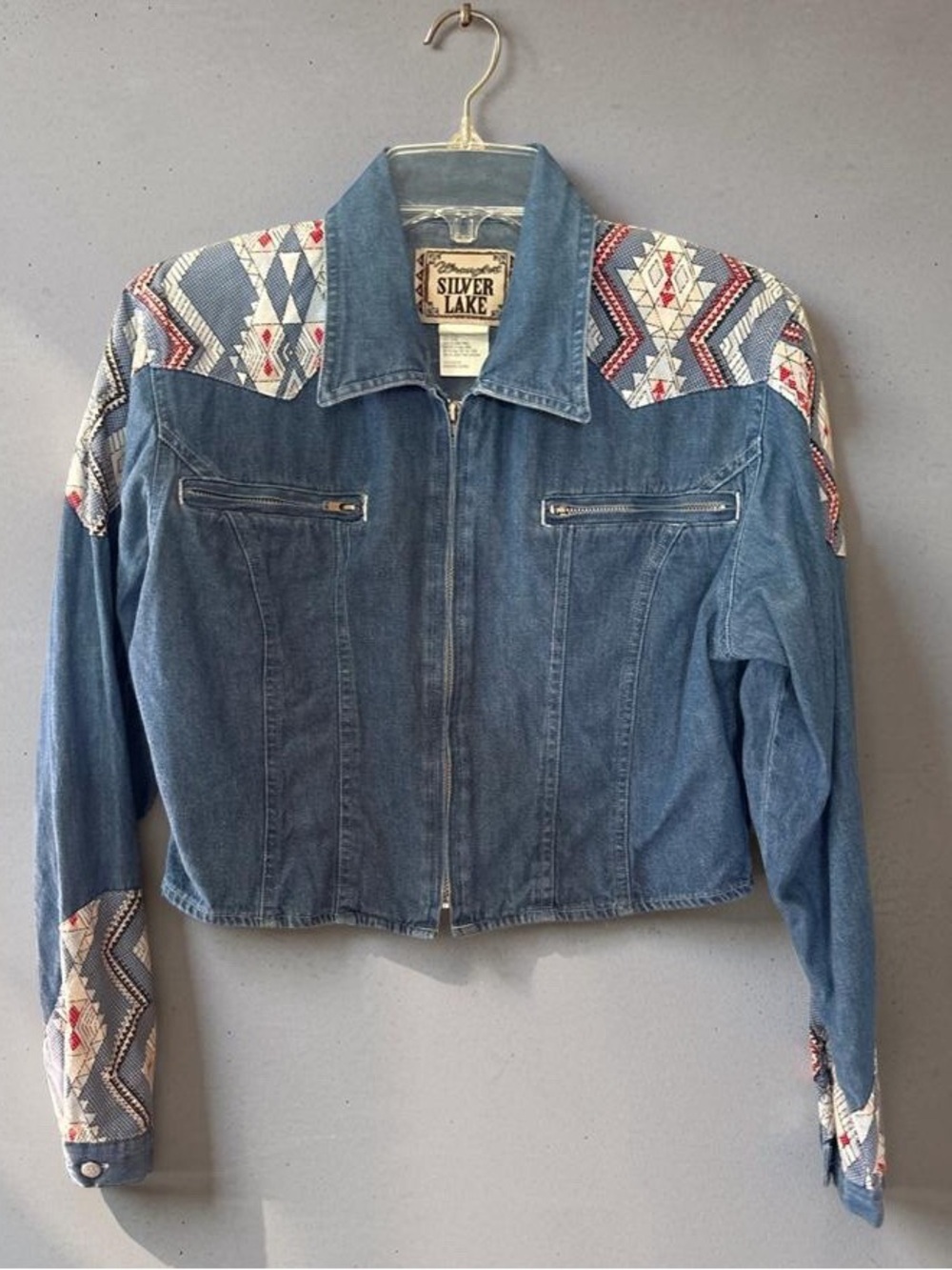 Vintage Wrangler Silver Lake Denim Jacket Cropped Women’s Size M